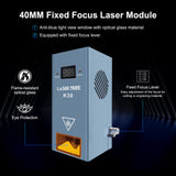 LASER TREE K30 Laser Module, 30W Optical Output Laser Cutter Module, Higher Accuracy Laser Engraving Module with Air Assisst, Laser Head for Laser LASER TREE