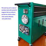 VASTOOLS Magnetic Tray Holder 3pc,for Socket Screw Nuts Bolts Metal Parts,Extra Strong Magnet,Thickened Tray,Stainless Steel VASTOOLS