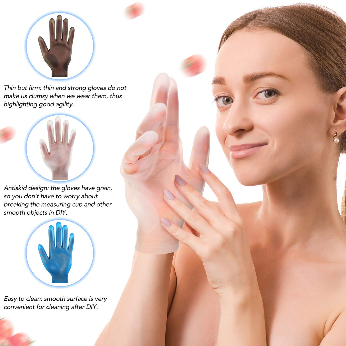 3 Pairs Reusable Safe Silicone Gloves for Resin Casting Projects Waterproof Silicone Gloves Finger Protectors for DIY Crafts Mitten Crystal Epoxy Geyoga