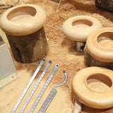 Carbide Wood Lathe Tools, Woodturning Tools Wood Lathe Turning Tool Set, with Round/Square/Diamond Insert and Interchangeable Aluminum Alloy Grip CDIYTOOL