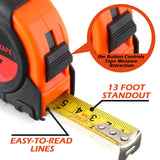 20 Pieces Tape Measure 12 Feet Measuring Tape Easy Read Measurement Tape Retractable Tape Measurer with Fractions 1/8 Measurement Yunsailing