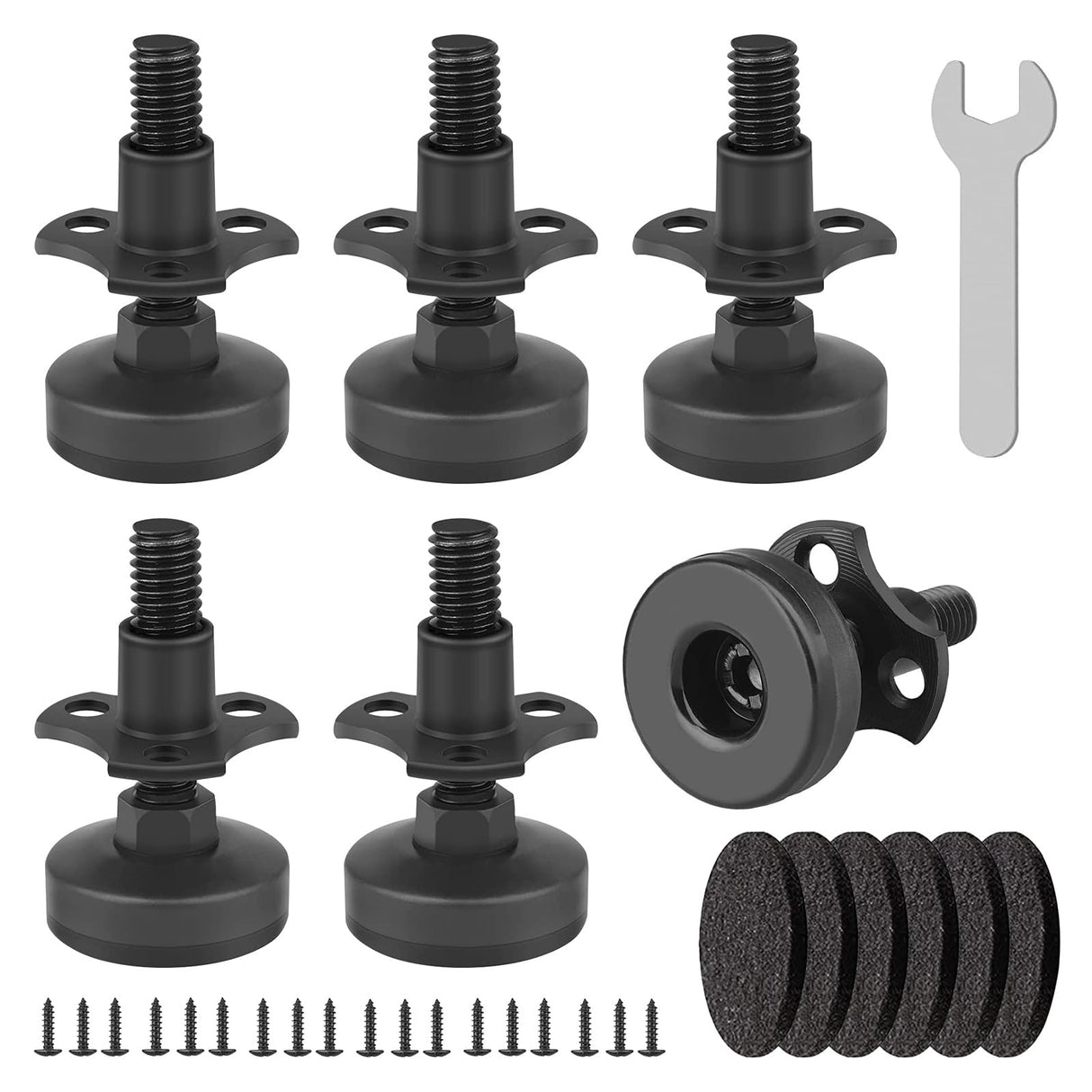 ReFeltidolom 3/8''-16 Thread Adjustable Leveling Feet Furniture Levelers, Heavy Duty Leg Levelers Furniture Legs for ReFeltidolom