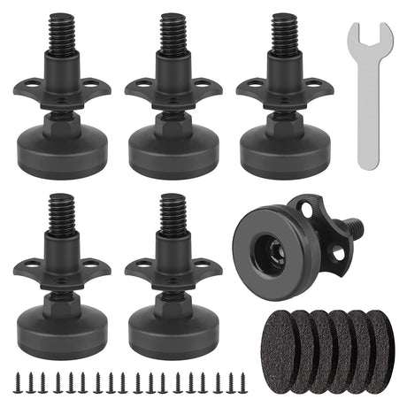 ReFeltidolom 3/8''-16 Thread Adjustable Leveling Feet Furniture Levelers, Heavy Duty Leg Levelers Furniture Legs for ReFeltidolom