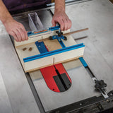 Table Saw Small Parts Crosscut Sled - Table Saw Sled Kit Includes Blade Guard, Miter Track Stop – 900 Angle Small Moldings Crosscut Saw - Table Saw ROCKLER