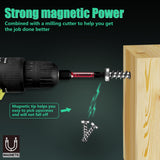 CSOOM 20PCS Router Bits , 1/4”Woodwork Tools，Professional Carbide Milling Cutter Set , Ideal for Woodworking Project CSOOM