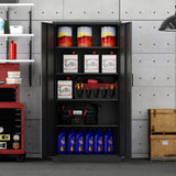 Fesbos Metal Storage Cabinet-71” Tall Steel File Cabinets with Lockable Doors and Adjustable Shelves-Black Steel Storage Cabinet for Home, School, Fesbos