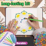 Insnug Mandala Dotting Tools Painting Kit - Rock Dot Paint Stencils Tool Set Art Craft Supplies Kits Tray Brush Zipper Pen for Nail Stone Mandala Insnug