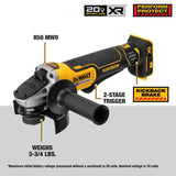 DEWALT 20V MAX* Angle Grinder Tool, Tool Only (DCG413B), Black, Yellow DEWALT