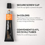 Nicpro 60PCS Watercolor Paint Kit, Professional Painting Supplies Set 24 Tube Water Color Paints, 8 Synthetic Squirrel Brushes, 25 Paper Pad, Nicpro