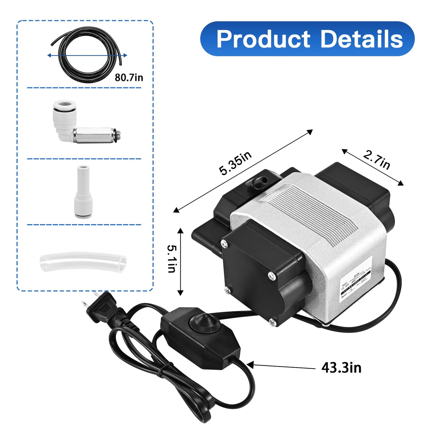 Ktondic Air Assist for Laser Engraver, 30 L/Min Output and Strong Airflow Air Assist for D1 and D1 Pro Laser Engracer Machine, Low Noise Air Assist - WoodArtSupply