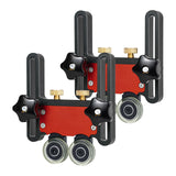 Aepiraza Bearing Roller Feather Boards, Aluminum Alloy Multi-Purpose Dual Bearing Roller Feather Loc Board Woodworking Table Saw Pressing Feeder Aepiraza