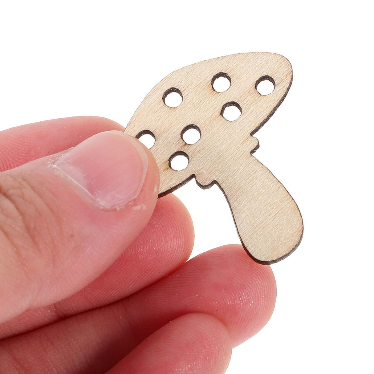 VILLCASE 1 Set Fall Thanksgiving Unfinished Wooden Ornaments Hollow Maple Leaves Mushrooms Wood Cutout Blank Wood Shapes Wood Slices for Kids Craft VILLCASE