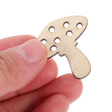 VILLCASE 1 Set Fall Thanksgiving Unfinished Wooden Ornaments Hollow Maple Leaves Mushrooms Wood Cutout Blank Wood Shapes Wood Slices for Kids Craft VILLCASE