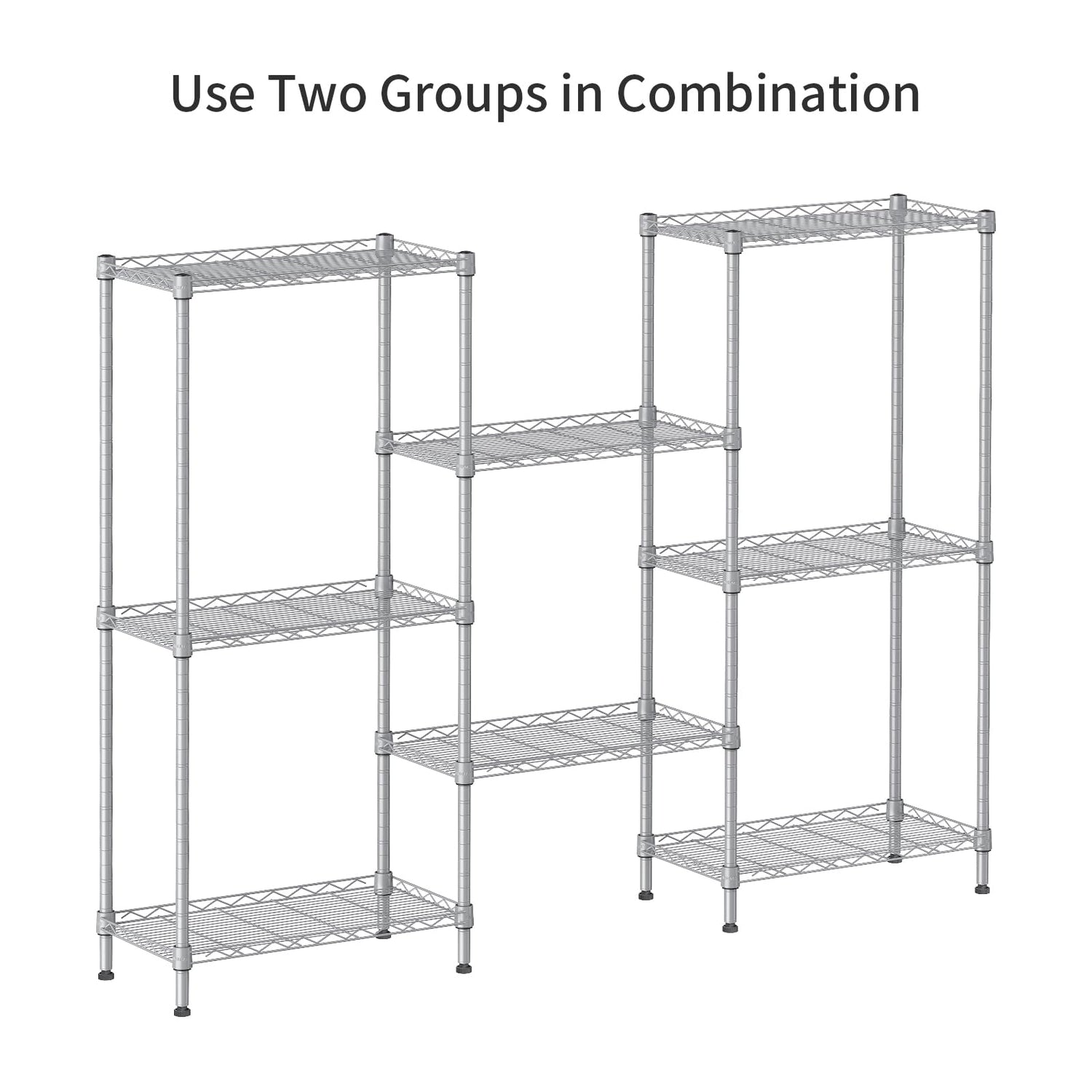 SINGAYE 4 Tier Shelf Adjustable Storage Shelf Wire Shelving,350LBS Load Capacity,Metal Storage Rack for Kitchen Office Home Storage Pantry SINGAYE