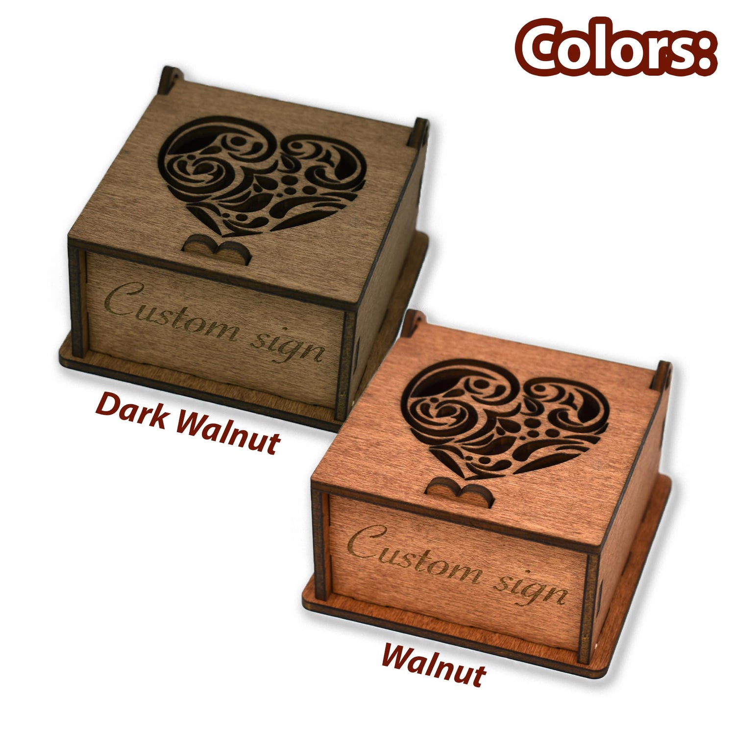 Personalized Keepsake Box - Small Wooden Box with Hinged Lid, Custom Wood Gift Box, Customizable Wood Engraved Box for Wedding and Anniversary, Tiny Top obsession