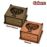 Personalized Keepsake Box - Small Wooden Box with Hinged Lid, Custom Wood Gift Box, Customizable Wood Engraved Box for Wedding and Anniversary, Tiny Top obsession