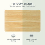 FLEXISPOT Height Adjustable Desk 55 x 28 inch Electric Standing Desk Whole-Piece Desk Board Stand Up Desk for Home Office (Gray Frame + 55" Natural FLEXISPOT