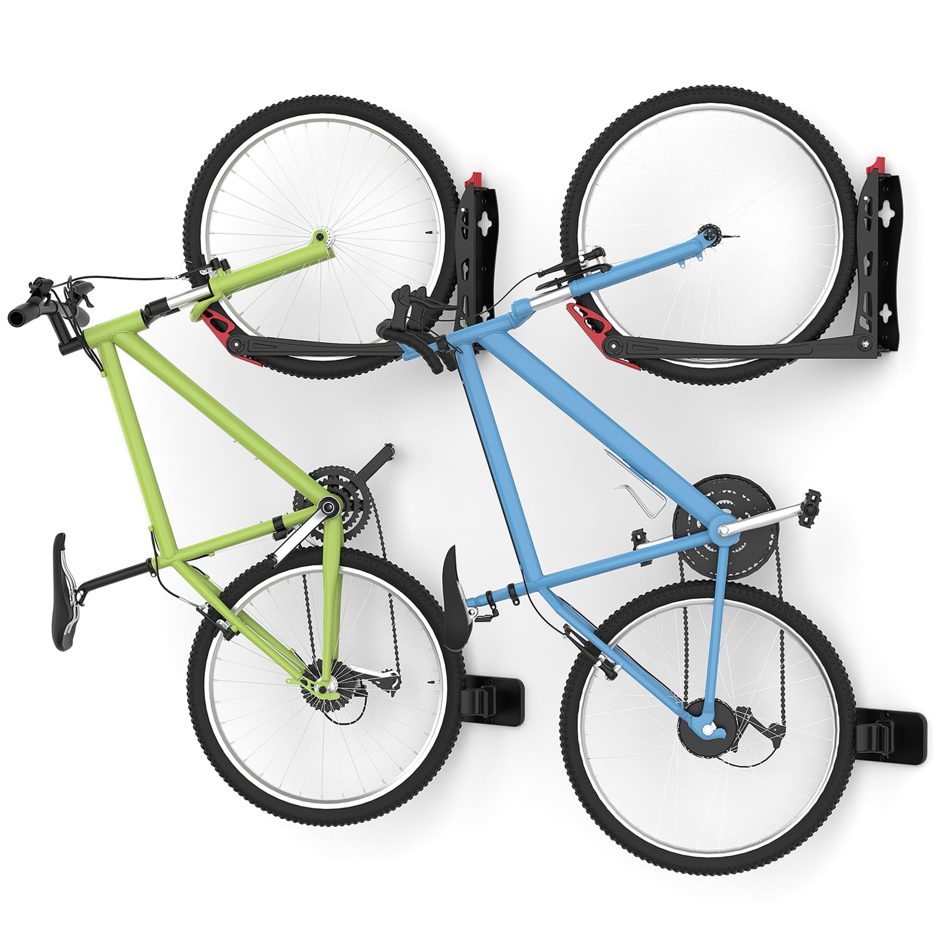 2-Pack Swivel Bike Rack Wall Mount, Bike Hangers For Garage Space Saving Vertical Bike Holder Holds Up To 77 Lbs Bicycle Wall Hanger Storage No - View #7