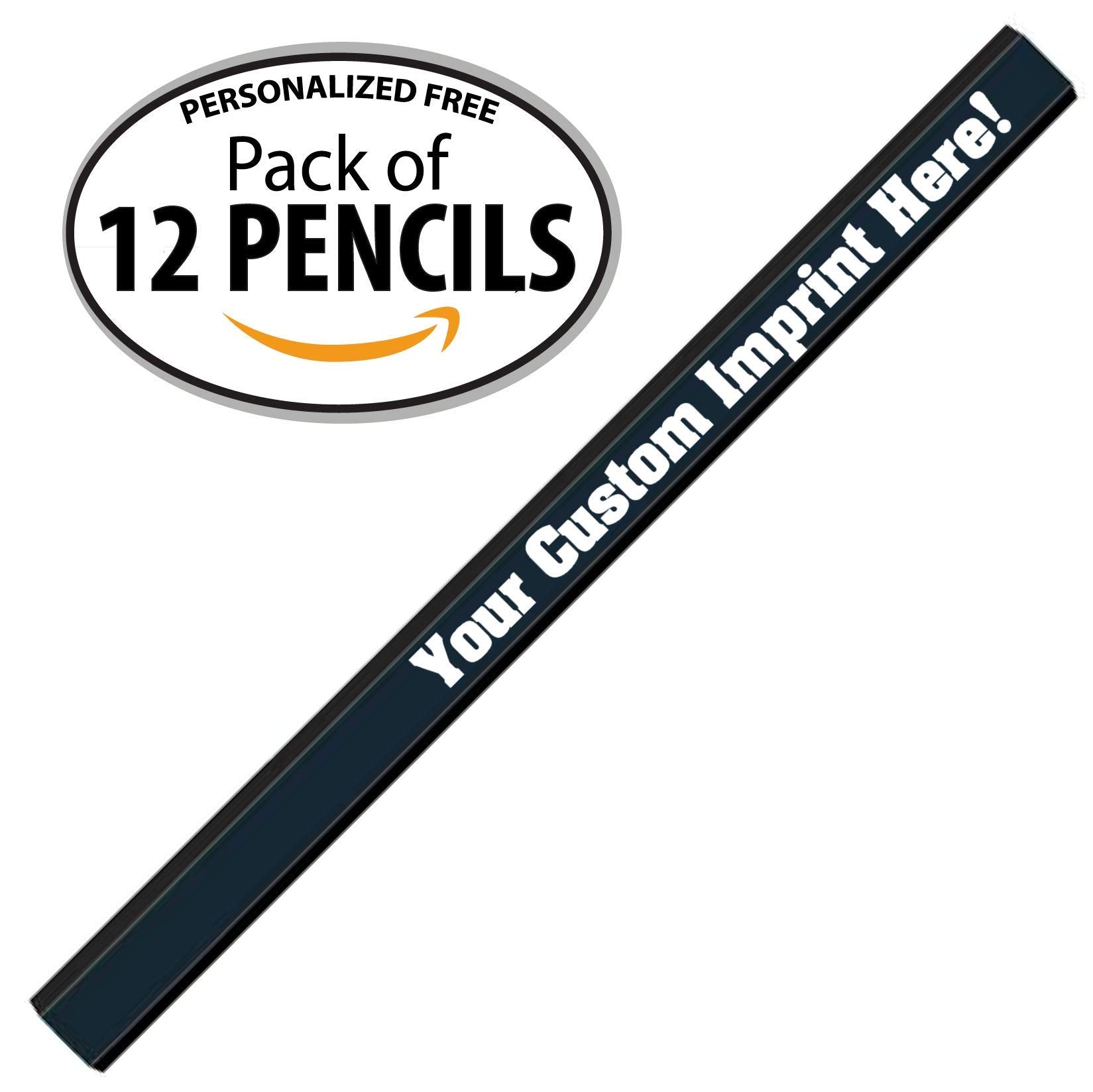 Express Pencils Black Custom Carpenter Pencil Personalized imprinted with your Name, Logo or Message Pack of 12- USA Made (Black) - WoodArtSupply