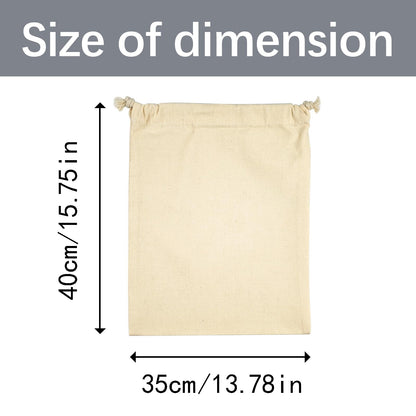 OKBA 10PCS Sublimation blank drawstring bag Reusable canvas Heat Press DIY crafts Party Wedding Christmas storage Home party art supplies - WoodArtSupply