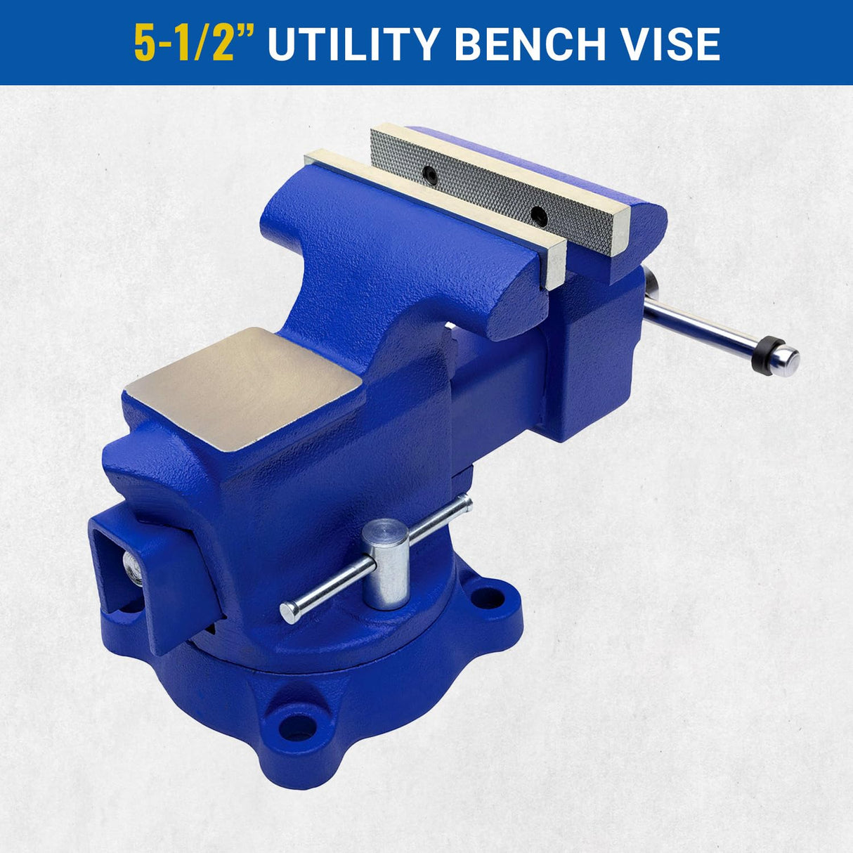 Yost Vises 465 Combination Vise | 6.5 Inch Jaw Width Heavy-Duty Utility Pipe and Bench Vise |Secure Grip with Swivel Base| Made with Cast Iron and Yost Vises