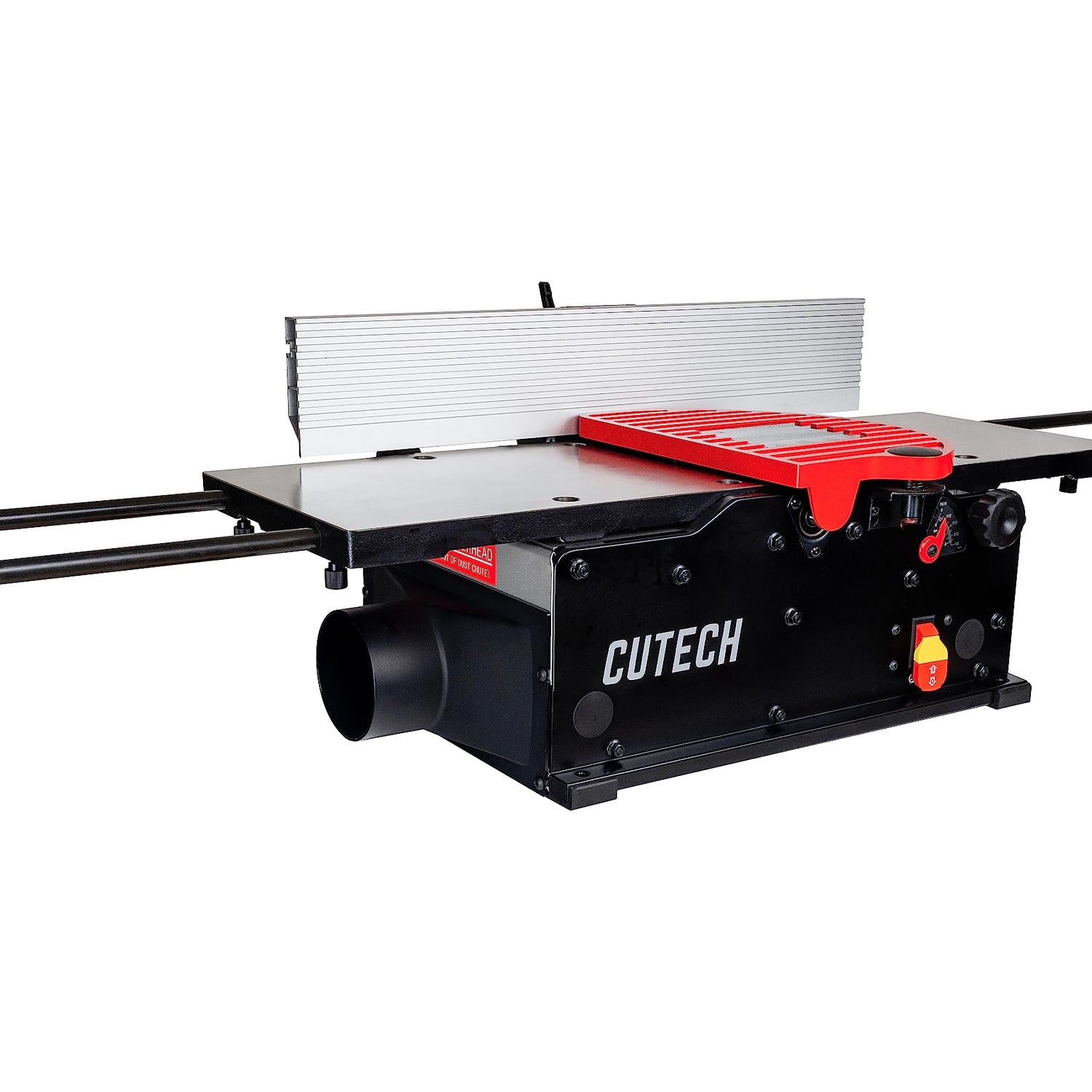 Cutech 401100HI 10-Inch Spiral Cutterhead Benchtop Jointer with Cast Iron Tables, 20 Tungsten Carbide Inserts, Extra Long 24" Fence, Additional Fence CUTECH