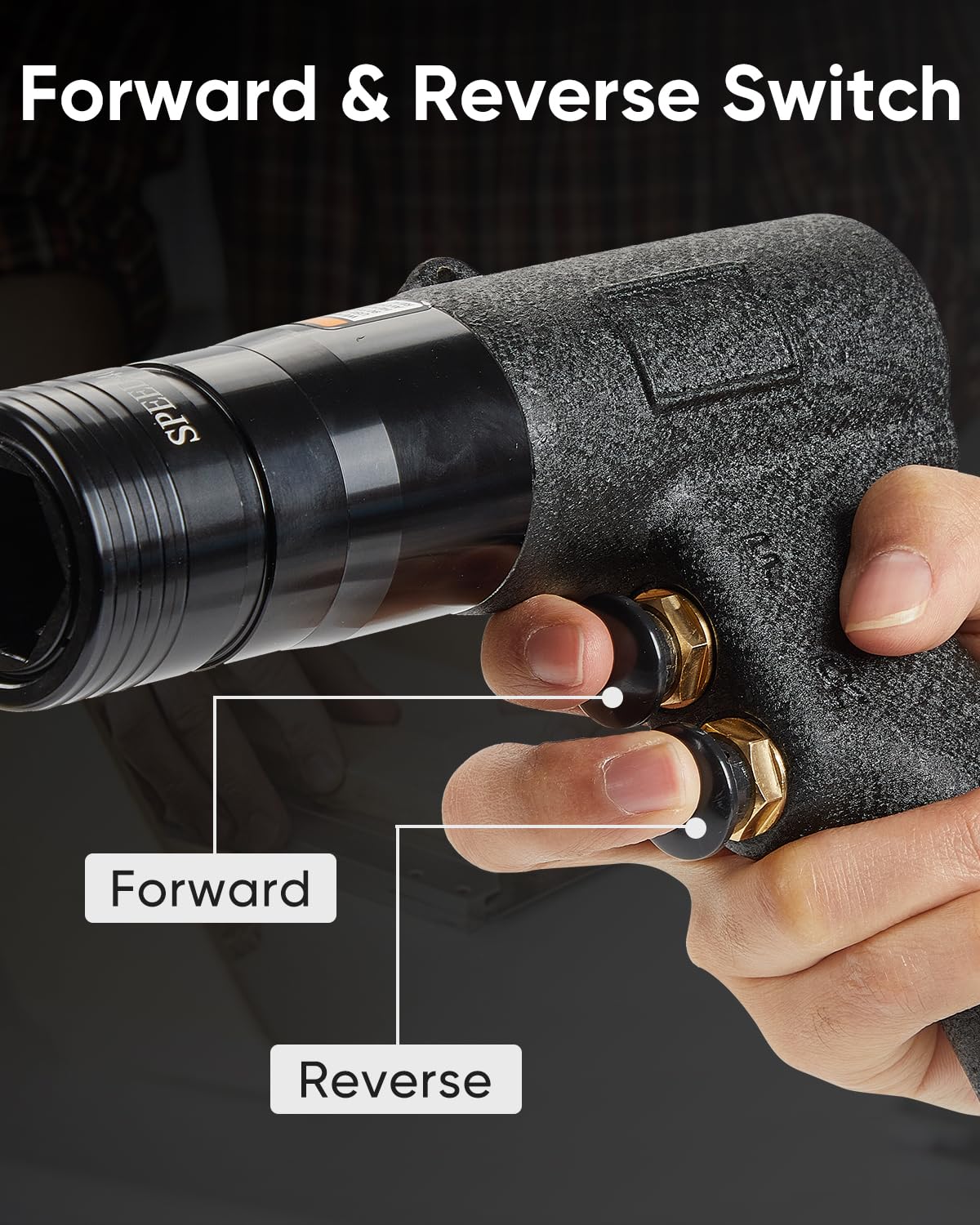 4-in-1 Pneumatic Rivet Nut Gun Set (10-24 & 1/4 & 5/16 & 3/8)， Air Nut Insert Installation Tool Assembly Automatic Nutsert Gun with 4pcs Quick-Change WonVon