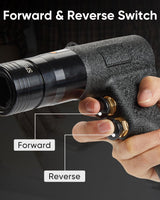 4-in-1 Pneumatic Rivet Nut Gun Set (10-24 & 1/4 & 5/16 & 3/8)， Air Nut Insert Installation Tool Assembly Automatic Nutsert Gun with 4pcs Quick-Change WonVon