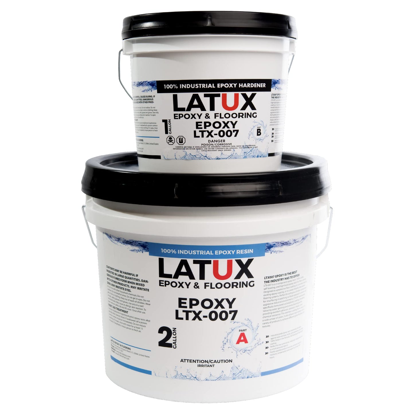 LATUX Epoxy Resin Kit, Floor Epoxy Kit for Versatile Use, 3-Gallon - WoodArtSupply