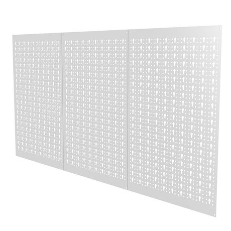 TORACK 3Pcs Metal Pegboard Panels for Wall Garage Utility Tools Pegboard Storage System for Workbench, Shop, Shed Modular Peg Board Organizer Board TORACK