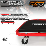 M-AUTO Foldable Z Creeper 2-in-1 Rolling Folding Car Creeper & Seat, 36" Adjustable Roller Garage Chair Lay Down or Sit, 330LBS Capacity Under Car M-AUTO