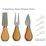 Picnic at Ascot Custom Personalized Engraved Bamboo Cutting Board for Cheese & Charcuterie with Ceramic Dish, Knife Set & Cheese Markers USA Picnic at Ascot