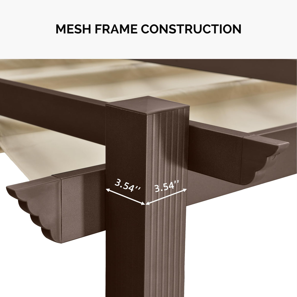 PURPLE LEAF Pergola 10' X 10' Outdoor Retractable Metal Pergola with Canopy Patio Pergola with Shade Cover for Garden Yard Pavilion Grill Modern PURPLE LEAF