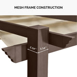 PURPLE LEAF Pergola 10' X 10' Outdoor Retractable Metal Pergola with Canopy Patio Pergola with Shade Cover for Garden Yard Pavilion Grill Modern PURPLE LEAF