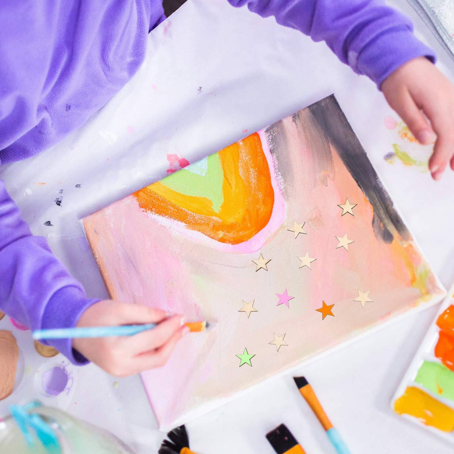 300 Pieces Wooden Stars Shape Unfinished Wood Stars Pieces Blank Wood Pieces Wooden Cutouts Ornaments for Craft Project and Christmas Party Wedding Gejoy