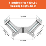 PONY 2-Piece 90 Degree Corner Clamp Set, Featured with 3’’ Maximum Opening, 200 lbs Clamping Force & 1/2’’ Clamping Height, Aluminum Alloy Body, PONY