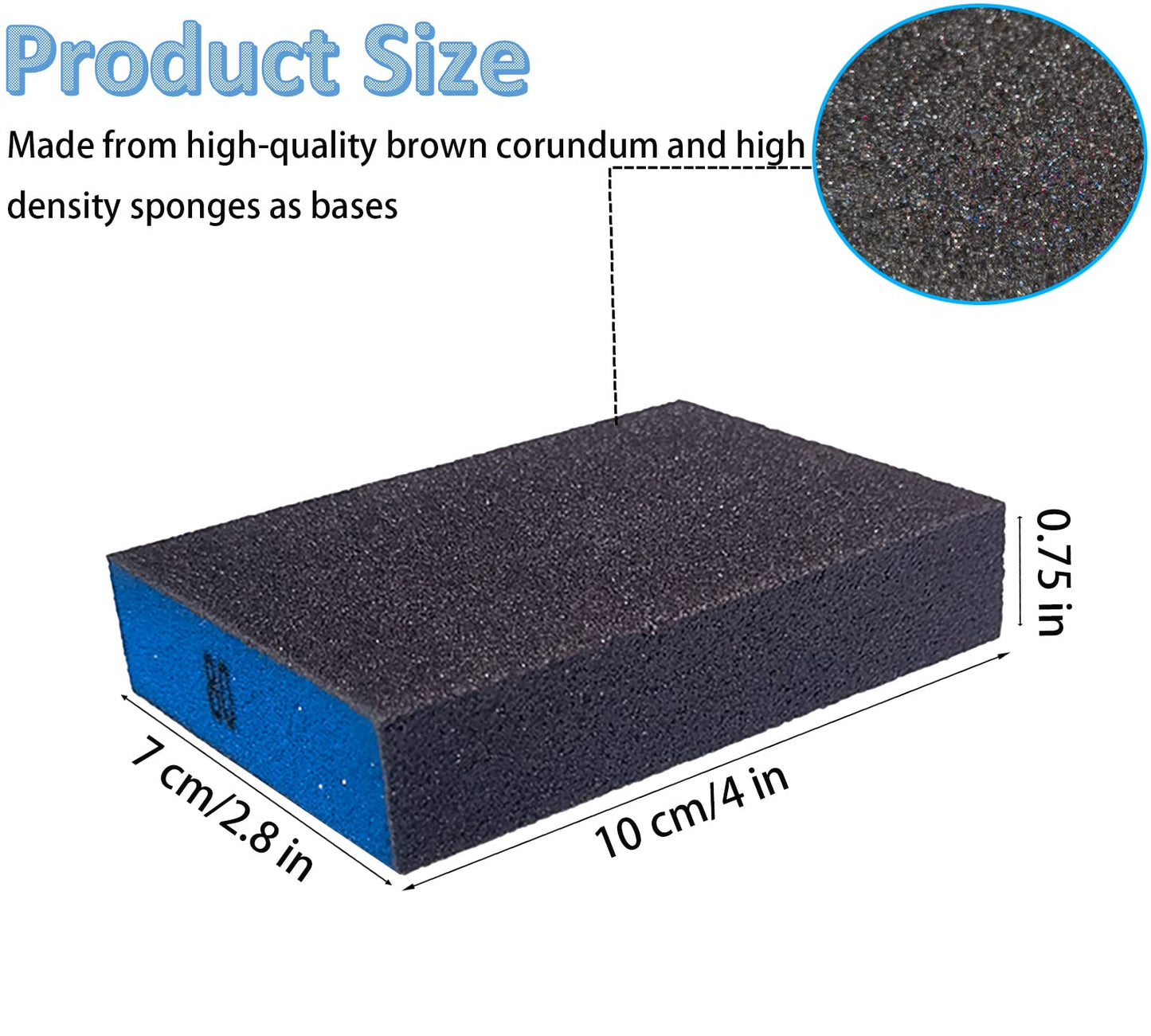 Tonmp 16 PCS Sanding Sponges Combination Set，Coarse Medium Fine Superfine Assortment Washable and Reusable Sanding Blocks for Wood Metal Wall