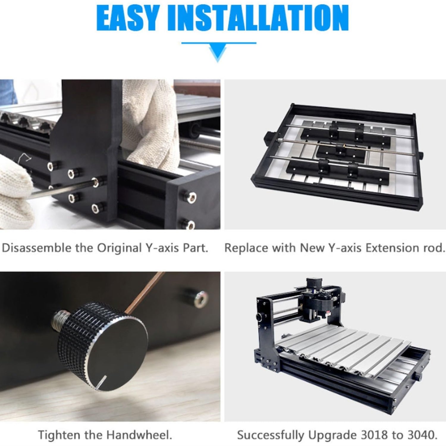 CNC 3018 Pro Upgrade Extension Kit For 3018 To 3040 Compatible For 3018 Pro CNC Engraving Milling Machine Generic