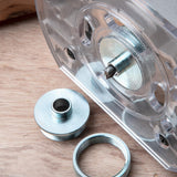 POWERTEC 10Pcs Solid Router Template Bushing Guides Sets 5/16 to 1 Inch with Molded Carrying Case. Fits All Porter Cable Style Router Sub Bases. POWERTEC