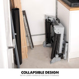 Evolution Power Tools 005-0002 Chop Saw Stand with Universal Fitting, Height Adjustable, 3M Extendable Arms & Supports Upto 225KG,Black/ Silver Evolution