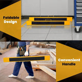 Goplus Saw Horses 2 Pack Folding, Portable Sawhorse with Fast Open Legs, Convenient Handle. Heavy Duty Steel Sawhorse for Woodworking, Carpenters, Goplus