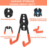 Dorisy Upgraded 16 Packs Garage Hooks Utility Double Heavy Duty with Mop Broom Holders, Wall Mount Hooks, Garage Storage Organization and Tool Dorisy
