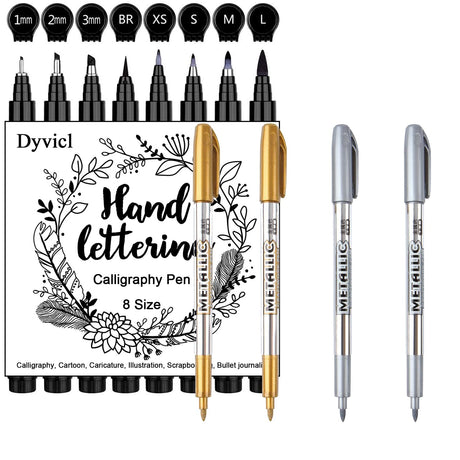 Dyvicl Silver Gold Pens and Hand Lettering Pens Dyvicl