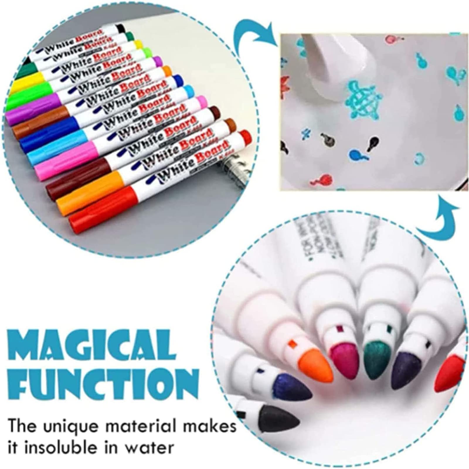 IRWPITW Magical Water Painting Pens for Kids, 8 Colors Magic