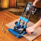 Edge Guide for Rockler Drill Guide - Edge Cutting Guide for Dog Holes, Shelf Pin Holes, Shaker Pegs – Plastic w/Structural Ribbing Drill Accessories ROCKLER