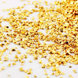 Crushed Glass Irregular Metallic Chips Sprinkles Chunky Glitter Gold Plated 100g 2-4mm for Nail Arts Craft DIY Vase Filler Epoxy Resin Mold Cmidy