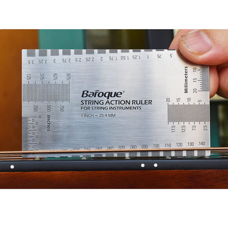 String Action Ruler Gauge,Guitar Repairing Tool for Luthier,Fit for Guitar,Ukulele,Bass,Banjo,Mandolin Baroque