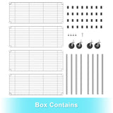 Auslar 4-Shelf Storage Shelves with Casters Heavy Duty 4 Tiers Rolling Cart Utility Racks Adjustable Wire Metal Shelving, Chrome Auslar