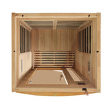 Dynamic Barcelona 1 to 2 Person Hemlock Wood Low EMF FAR Infrared Sauna For Home with LED Control Panel and Tempered Glass Door - Curbside Delivery DYNAMIC SAUNAS