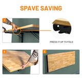 Wallmaster 24inch Folding Shelf Brackets Garage Heavy Duty Steel Max Load 500lb Floating Wall Mounted Collapsible Shelf Bracket Space Saving (Pack of Wallmaster